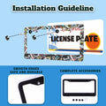 Cassette Music Tape License Plate Frame Stainless Steel 6.3x12.2 in