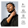 BNU Ear Plugs Noise Cancelling 25-35dB Reusable 2 Pairs S/M/L Black