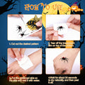 Halloween Temporary Tattoos 36 Sheets Scary Joker Pumpkin Skull Ghost Bats