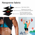 DoLoveY Men Sweat Sauna Vest Waist Trainer Body Shaper Neoprene Black 3XL