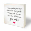 4"x4" Natural Pine Wood Plaque - Inspirational Rustic Home & Office Decor