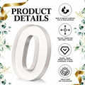 Mifoci 13.7" Cardboard Number 0 Photo Booth Prop White Birthday