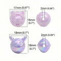 18Pcs Cute Beads for Pens (Acrylic, Mixed Color, Dragon Head Cat) - DIY