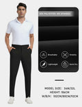 MoFiz Men's Golf Pants Stretch Slim Fit Lightweight Comfy Light Khaki Size 38