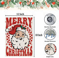 Fapulee Merry Christmas Garden Flag 12x18 Double Sided Santa Outdoor