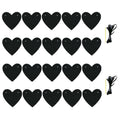 Guzon 4 Sets Black Heart Felt Banners Gothic Wedding Valentine Party Decor