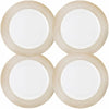 Elegant White Plastic Charger Plates 13" Pack of 4 Durable Dining Decor