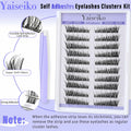 Yaiseiko Self Adhesive Lash Clusters Natural Look 100Pcs 8-16MM