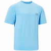 UVSAI Men’s UPF 50+ Short Sleeve Shirt Sky Blue Hiking Fishing Performance Tee