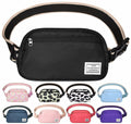 DMLuna Small Crossbody Bag Mini Waist Adjustable Strap Black Size 8.7in