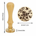 QINGNING Animalia Butterfly Wax Seal Stamp Laser Engraved Brass Head