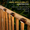 Phereu Solar Deck Lights 16 Pack LED Waterproof Outdoor Warm White Brown
