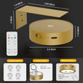 EUIOKUN Picture Lights Rechargeable Wireless Magnetic LED Wall Art Gold 2Pack