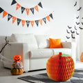 Weekgrat 20'' Giant Honeycomb Pumpkin Decoration Orange Reusable Fall Halloween