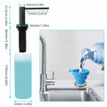 JOMSPOA Dish Soap Dispenser Kitchen Sink Pump Metal Head 17OZ Black + 2 Sponges