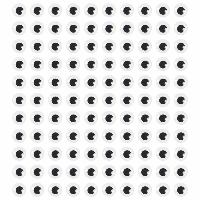 humyeam 1000pcs 8mm White Self-Adhesive Googly Wiggle Eyes for Crafts