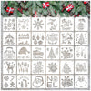 Christmas Craft Stencil Reusable Holiday Winter Painting Wood Glass