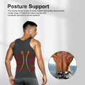 Casey Kevin Men’s Compression Shirt – Sleeveless Body Shaper, Large Grey
