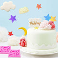 Star Moon Clouds Silicone Fondant Mold DIY Candy Chocolate Baking Pink