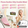YZLELEQ Silicone Suction Phone Holder Double-Sided Mount Pink iPhone Android