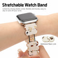 MAIRUI Resin Stretchy Watch Band for Apple Watch 41/40/38mm Slim Elastic Strap