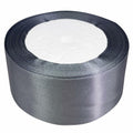 MEYIART 25 Yards 1.5" Silver Gray Satin Ribbon Wedding Gift Wrap Bows
