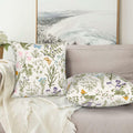 Yaemikoo 2PCS 18x18in Spring Sage Green Floral Pillow Covers Throw Pillow Cases