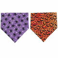KZHAREEN 2 Pack Halloween Dog Bandana Reversible Triangle Scarf Large