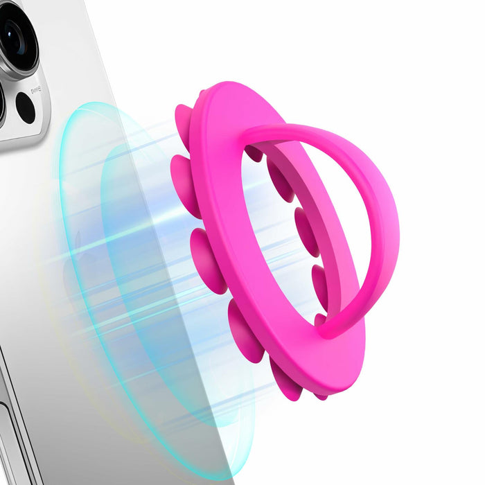 HZZADZXW Silicone Phone Grip Detachable Hand Holder Soft Loop Rose Red