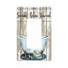 OHZOLLAN Inspirational Quote Rustic Barn Wood Single Rocker Light Switch Cover