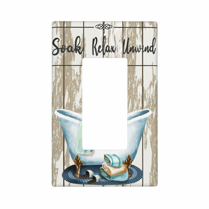 OHZOLLAN Inspirational Quote Rustic Barn Wood Single Rocker Light Switch Cover