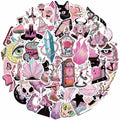 MKZ 50 PCS Waterproof Pink Witchy Stickers Vinyl Celestial Witchcraft