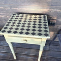 Script Stencil for Wood Painting French Writing Checkerboard Craft