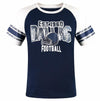 Fansamer Mens Vintage Striped City Football Tee White Navy Size XXL