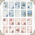 Naszonus Vintage Floral Scrapbook Paper Set 60 Sheets 4.2x6.7 Inch