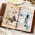 Naszonus Vintage Floral Scrapbook Paper Set 60 Sheets 4.2x6.7 Inch