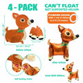 Deermon Christmas Reindeer Walking Animal Balloon Brown Large 4pcs