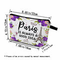 YULUENZE Paris Makeup Bag Eiffel Tower Travel Cosmetic Zipper Pouch