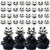 Amyhill Halloween Ghost Cupcake Toppers Rings 48 Pack Party Supplies