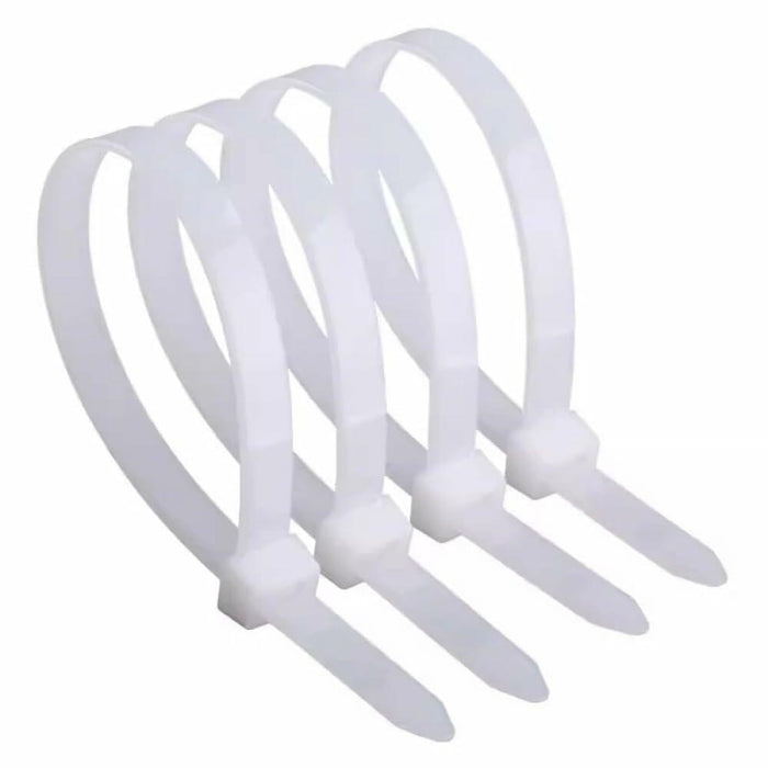 AUHKO 8in Heavy Duty Nylon Zip Cable Ties White 121lbs Tensile Strength