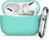 GMUDA Silicone Cover for AirPods Pro 1 & 2 with Keychain Mint Green