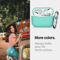 GMUDA Silicone Cover for AirPods Pro 1 & 2 with Keychain Mint Green