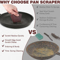 Pan Scraper Pot Scraper Plastic for Cast Iron Cookware 6 Pcs Brown