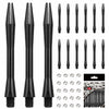 CyeeLife Dart Shafts 15 Pack with O Rings Dart Accessories Black