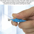 NTCFL Cat6 Patch Cable 1m Light Blue 10Gbps 250MHz Gold Plated Tips
