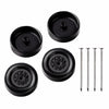 SeDeplacer Polished Axles & Prepped Wheels Kit 4Pcs Axles 4Pcs Wheels