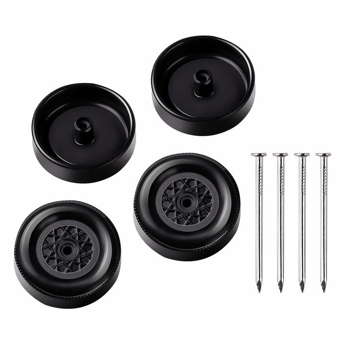 SeDeplacer Polished Axles & Prepped Wheels Kit 4Pcs Axles 4Pcs Wheels