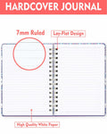 WLPFSAHF A5 Hardcover Spiral Journal Notebook Lined 120 Pages Bohemian