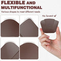 Pan Scraper Pot Scraper Plastic for Cast Iron Cookware 6 Pcs Brown