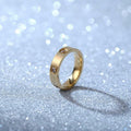 YNAAIAA 18K Gold Stainless Steel CZ Promise Ring for Women Size 9